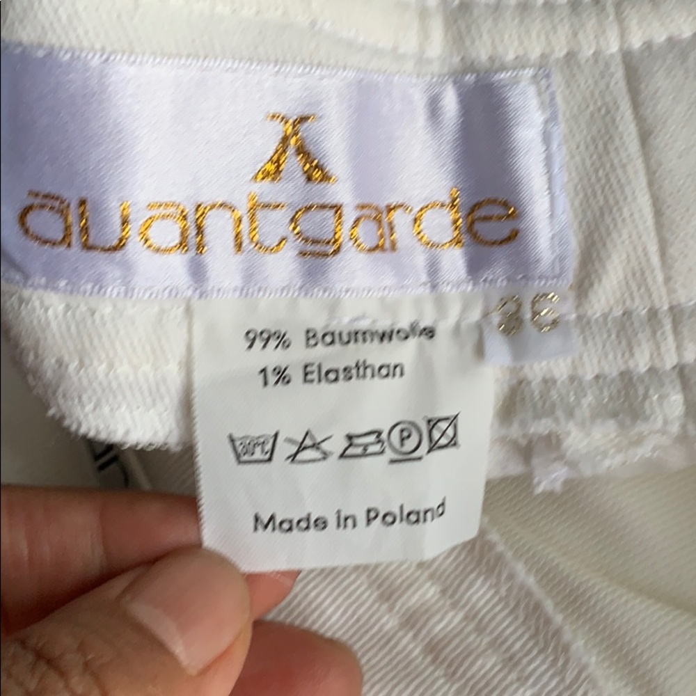 Avant-garde White Vintage Pant made in Poland 🇵🇱
